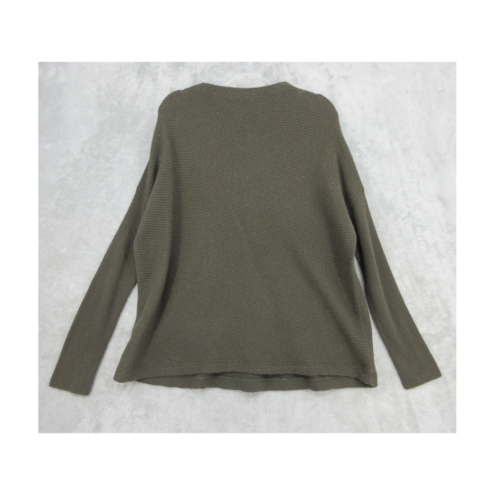 Nordstrom Signature Sweater Womens Size XL Olive Green Cashmere Quiet Luxury